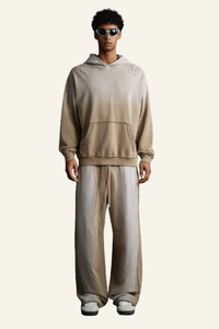 Men's Cotton Gradient Color Set:Hoodie And Casual Pants