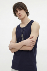 Men's 300g Heavy Raw Edge Earth Tone Moisture Wicking Tank