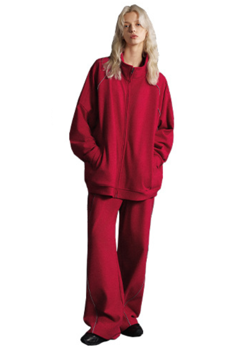 Women's Fall 365g Reflective Stripe Straight Sweatsuit