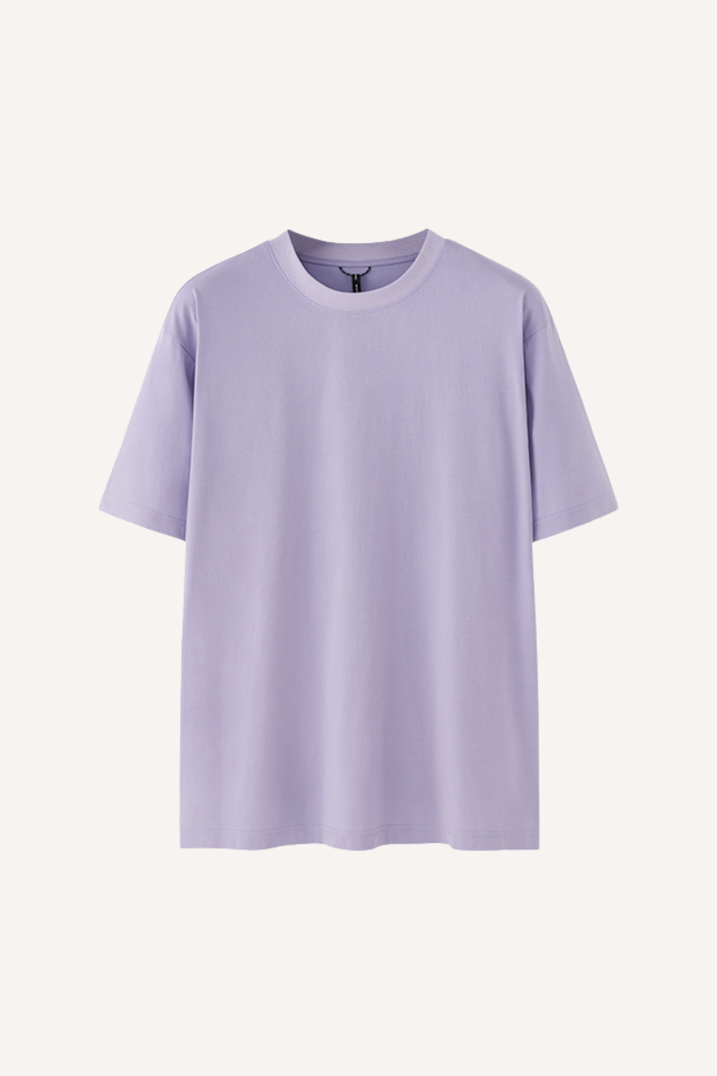Men's Spring Summer Polyester Solid Crewneck Quick Dry Tee