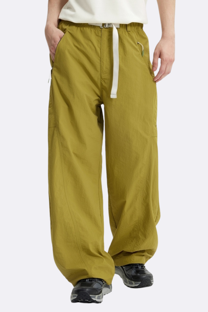 Men's 3D Cut Secure Zip Waterproof Drawstring Cargo Pants