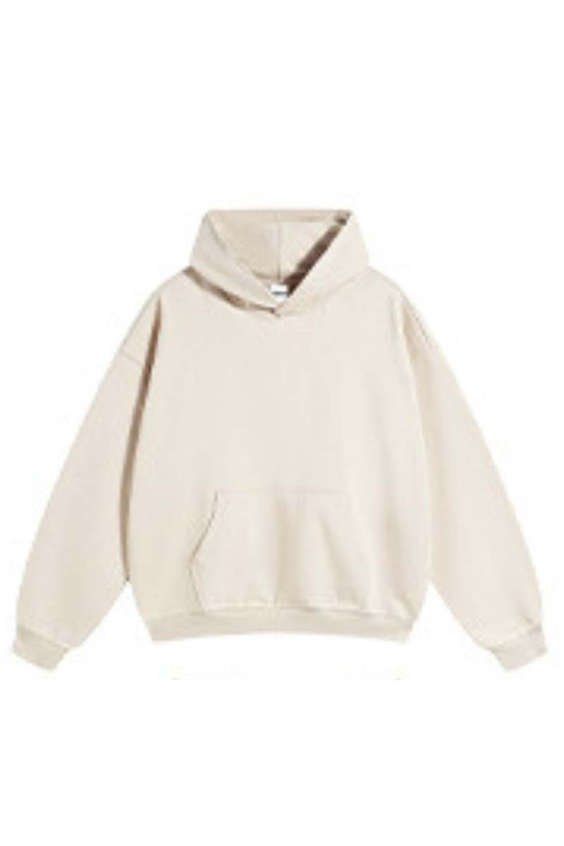 Men's Fall Winter 430g Terry Solid Loose DropShoulder Hoodie