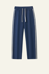 Unisex  Side Stripe Loose-Fitting Wide-leg Pants