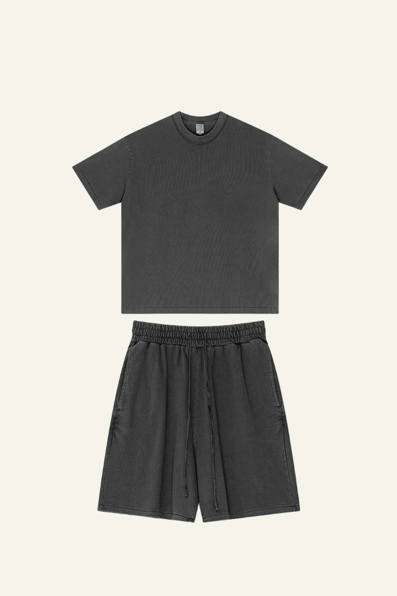 Men's Cotton Streetwear Set:T-Shirt & Short