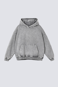 Women's 420g Heavy Cotton Washed Distressed Hoodie