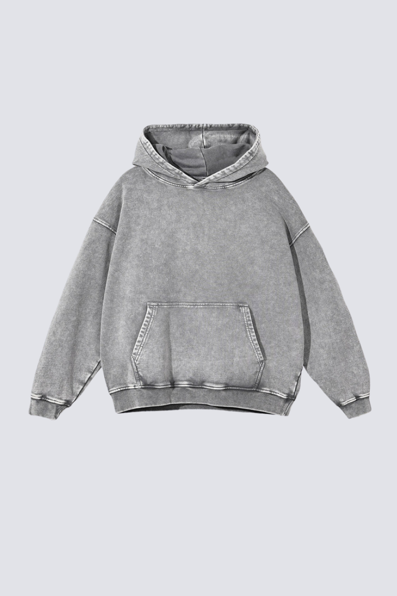 Women's 420g Heavy Cotton Washed Distressed Hoodie