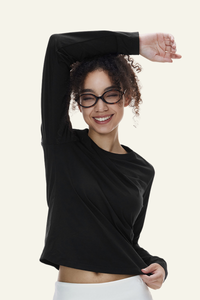 Women's Slim Fit Crew Neck Long Sleeves T-shirt