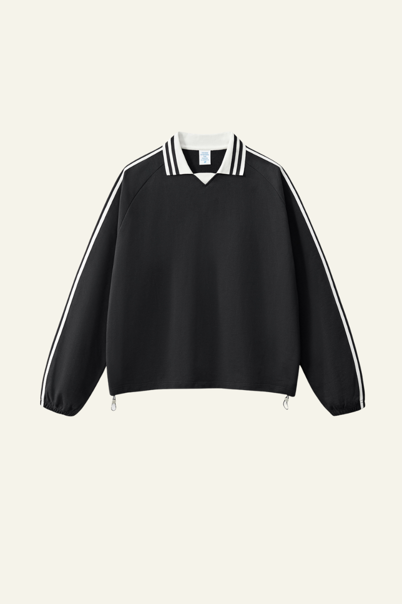 Women's  Streetwear Cotton Striped Color-Block Sweatshirts