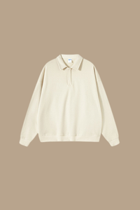 Men's Streetwear Polo Collar  Sweatshirt