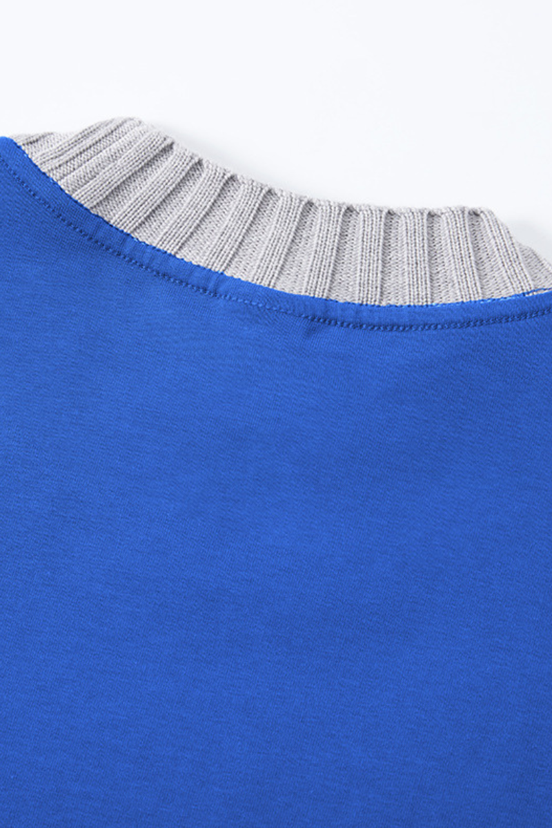 Men's 305g Cotton Colorblock Knit Boxy Crewneck Tee