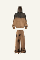 Men's Streetwear Cotton Set:Hooded Jacket And Sweatpants