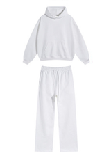 Women's Fall Winter 430g Terry Drawstring Hoodie Set