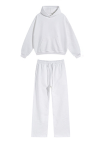 Women's Fall Winter 430g Terry Drawstring Hoodie Set