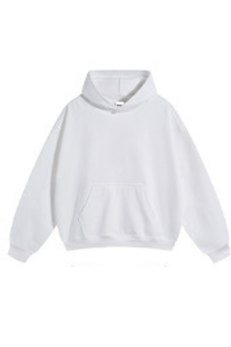 Women's FallWinter 430g Terry Solid LooseDropShoulder Hoodie