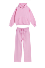 Women's Fall Winter 430g Terry Drawstring Hoodie Set