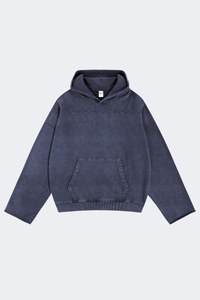 Men's Cotton Streetwear Washed Drop-Shoulder Hoodie