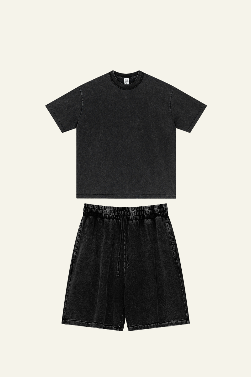 Men's Cotton Streetwear Set:T-Shirt & Short