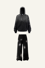 Men's Streetwear Cotton Set:Hooded Jacket And Sweatpants