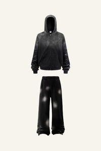 Men's Streetwear Cotton Set:Hooded Jacket And Sweatpants