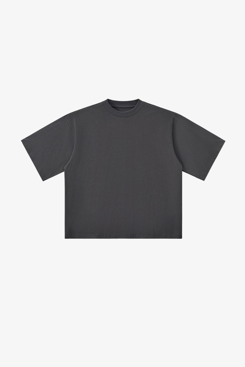 Men's Retro Cotton Drop-Shoulder Solid T-shirt