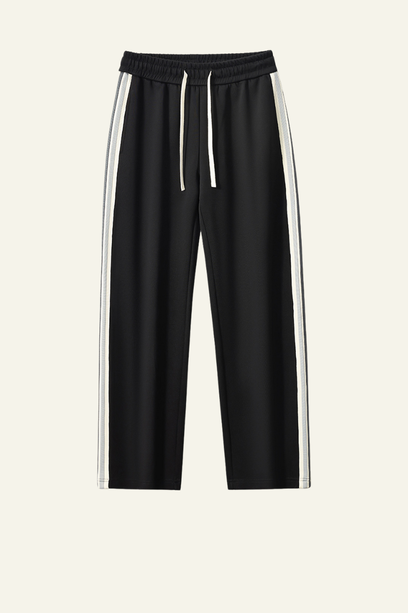 Unisex  Side Stripe Loose-Fitting Wide-leg Pants