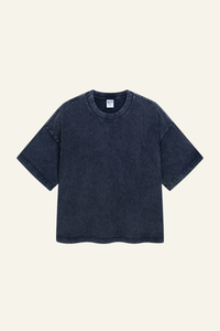 Women's Cotton Streetwear Washed Distressed T-shirt