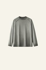 Women's Streetwear Washed Cotton Long-Sleeved T-shirt.