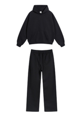 Women's Fall Winter 430g Terry Drawstring Hoodie Set