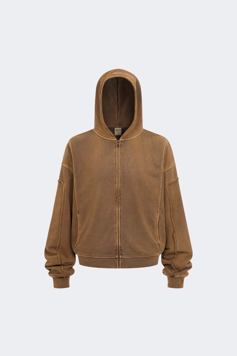 Women's Cotton Streetwear Full Zipper Hooded Jacket