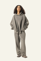 Women's Heavyweight Washed Set:Hoodie And Casual Pant