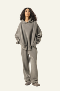 Women's Heavyweight Washed Set:Hoodie And Casual Pant