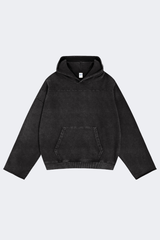 Men's Cotton Streetwear Washed Drop-Shoulder Hoodie