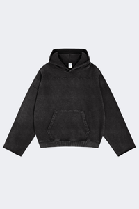 Men's Cotton Streetwear Washed Drop-Shoulder Hoodie