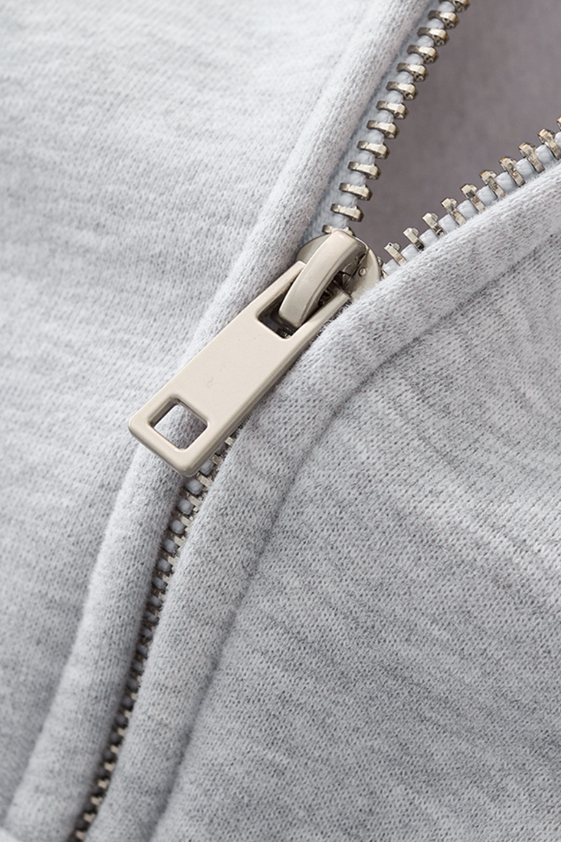 Men's Streetwear Contrast Stitch Hooded Jacket