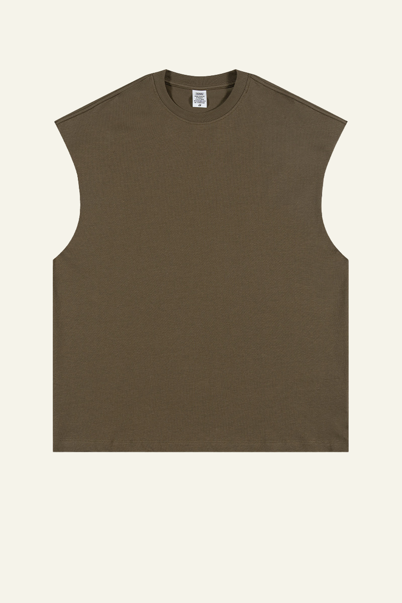 Men's Streetwear Heavyweight Cotton Sleeveless Top