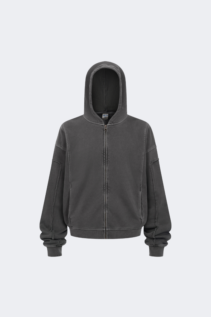 Women's Cotton Streetwear Full Zipper Hooded Jacket