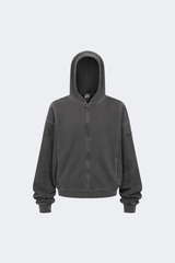Women's Cotton Streetwear Full Zipper Hooded Jacket