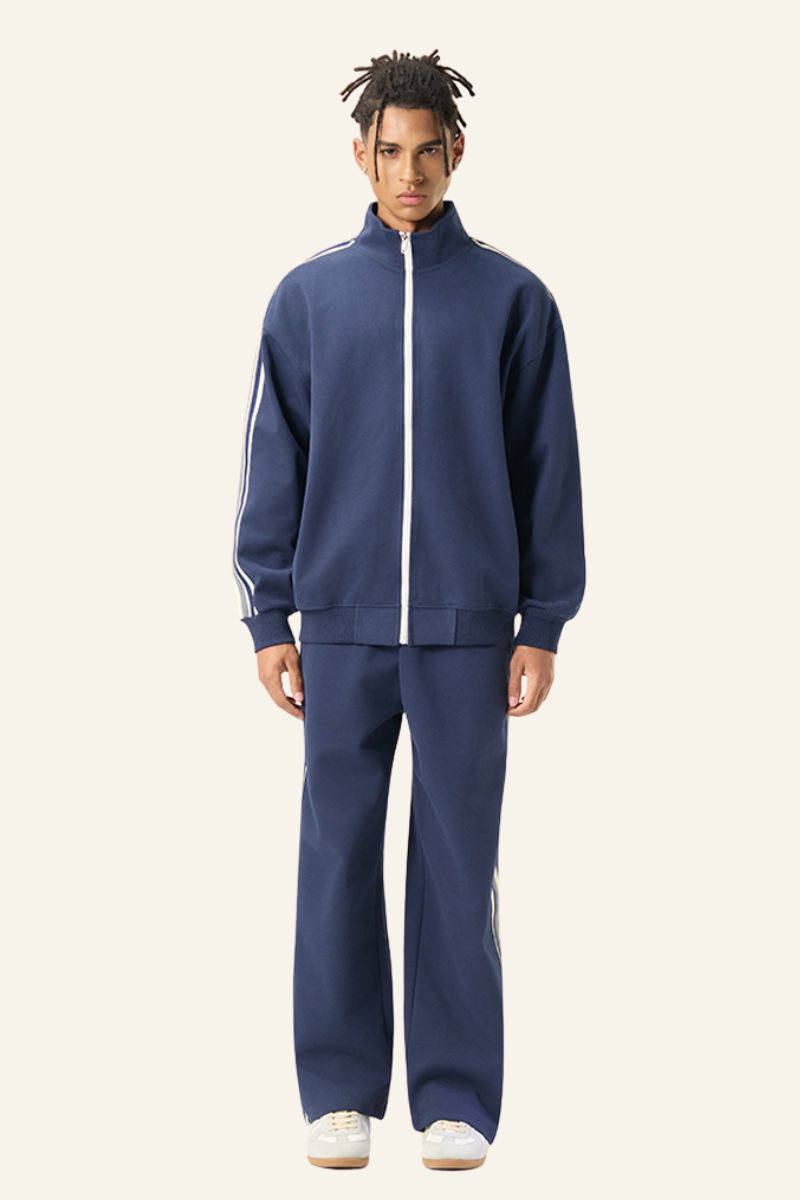 Men's Athletic Set : Jacket And  Side Stripe Pants