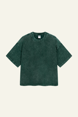Women's Cotton Streetwear Washed Distressed T-shirt