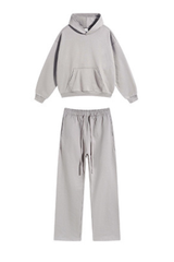 Women's Fall Winter 430g Terry Drawstring Hoodie Set