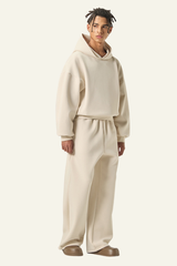 Men's Streetwear Set :Cropped Hoodie And Casual Pant