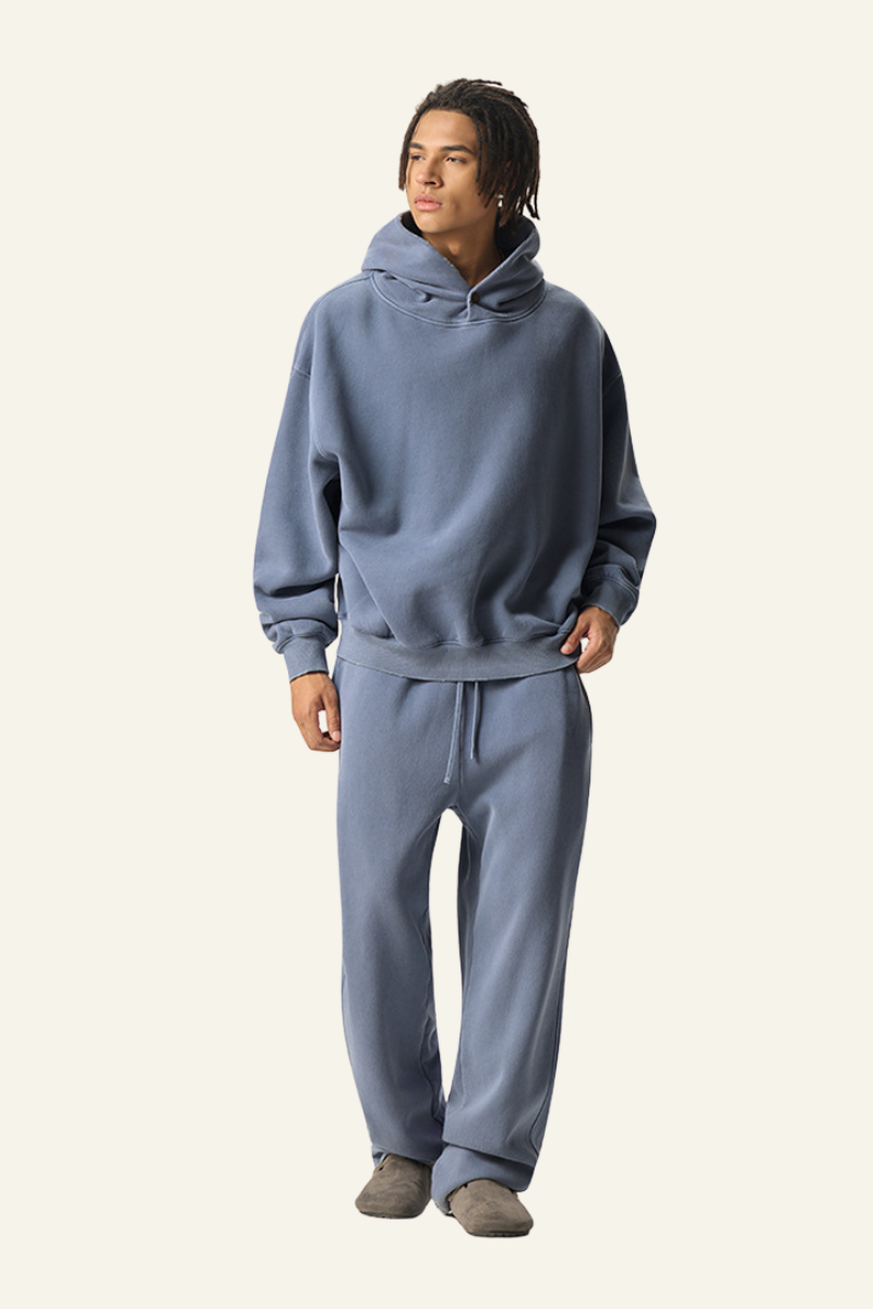 Men's Heavyweight Washed Set:Hoodie And Casual Pant