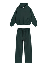 Women's Fall Winter 430g Terry Drawstring Hoodie Set