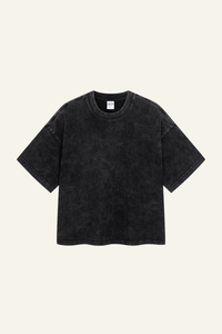 Women's Cotton Streetwear Washed Distressed T-shirt