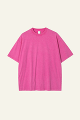 Men's Cotton Streetwear Wax-Dyed Washed Distressed T-shirt