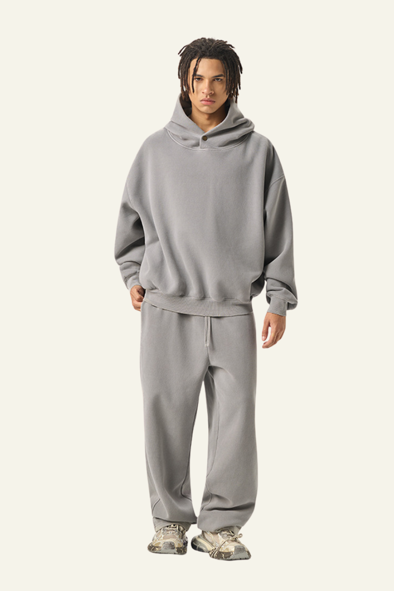 Men's Heavyweight Washed Set:Hoodie And Casual Pant
