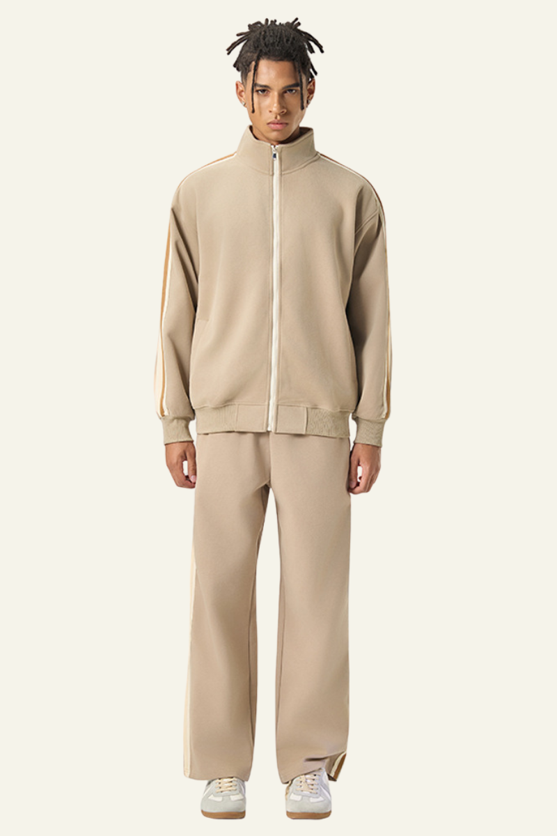 Men's Athletic Set : Jacket And  Side Stripe Pants