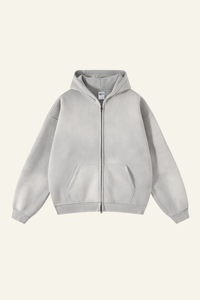 Women's Streetwear Wax-Dyed Vintage Solid Hooded Jacket