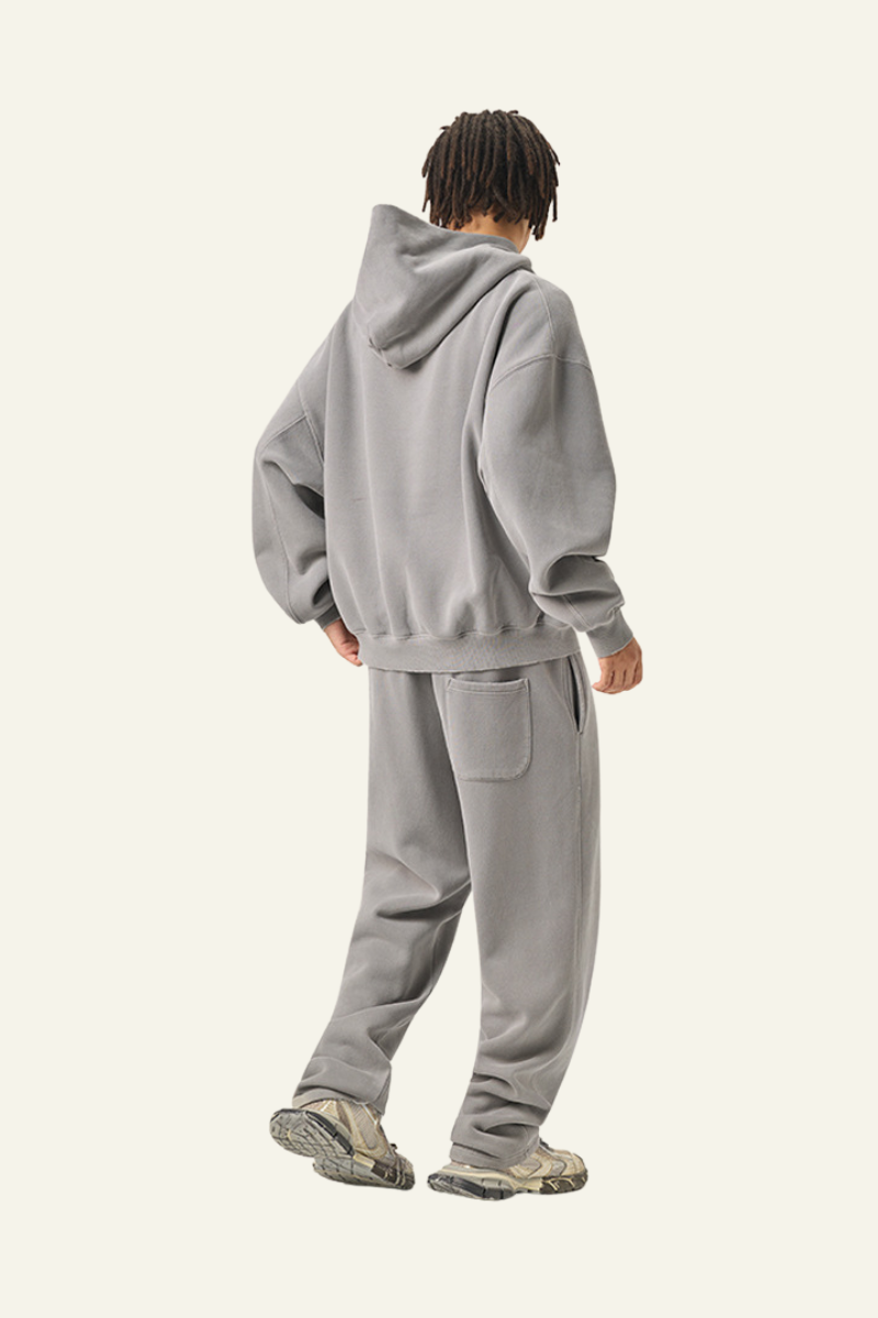 Men's Heavyweight Washed Set:Hoodie And Casual Pant
