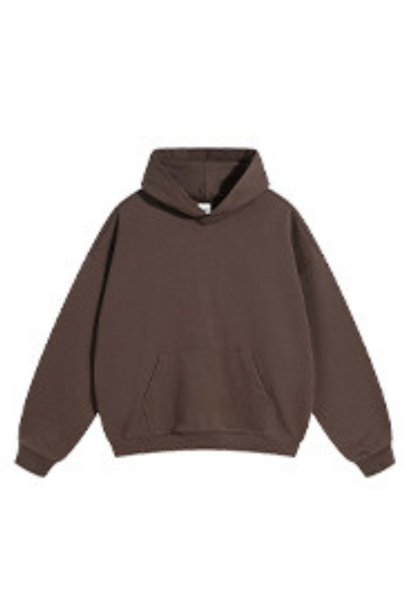 Women's FallWinter 430g Terry Solid LooseDropShoulder Hoodie